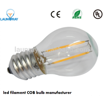 G45 E26 2W Globe Glass Body Filament Dimmable Bulb 220V